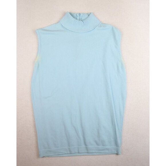VINTAGE 1970S 70S WOMEN'S SLEEVELESS TURTLENECK SWEATER - JLL FASHION - SIZE 34 - Picture 2 of 6